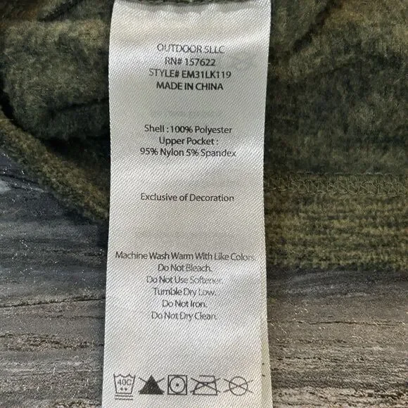 Eddie Bauer Mens Sweater Large Pullover Sweater Pockets Zip Pocket Green - Picture 6 of 9